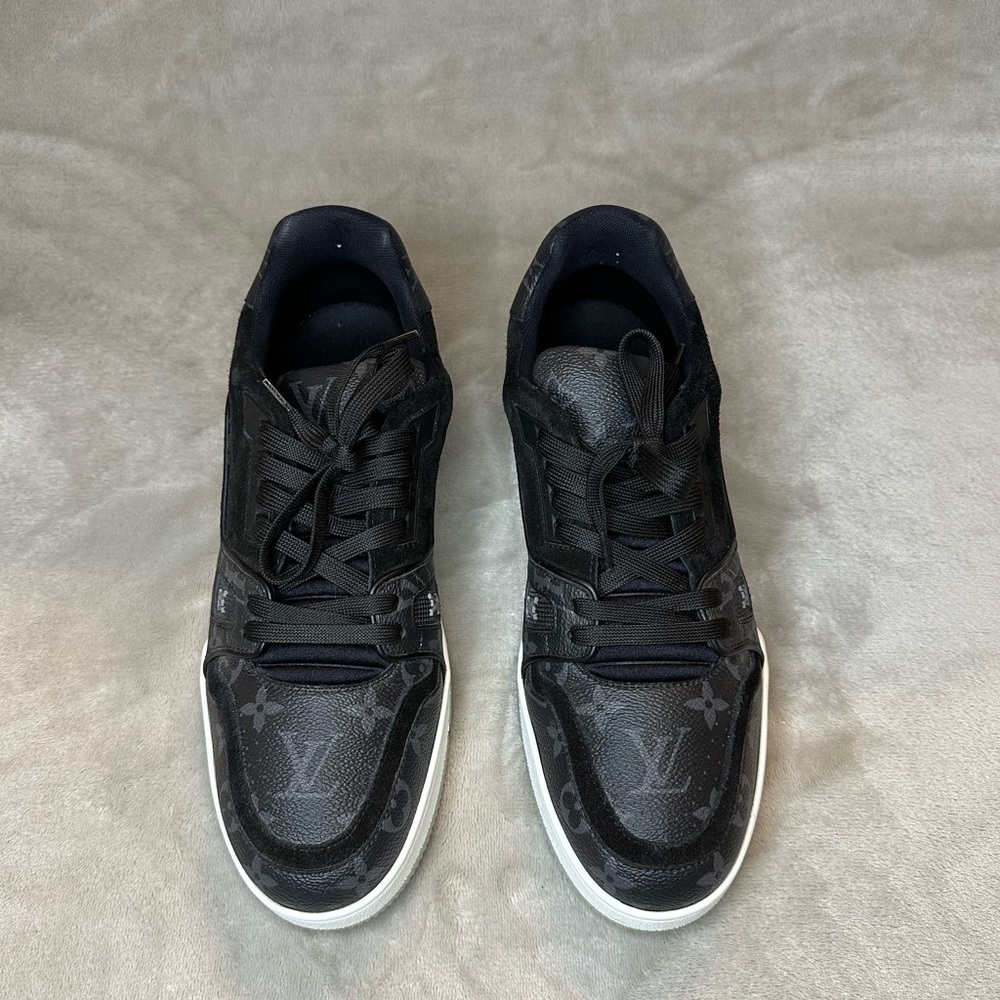 Louis Vuitton Black & Gray Sneaker Trainers - Picture 9 of 11